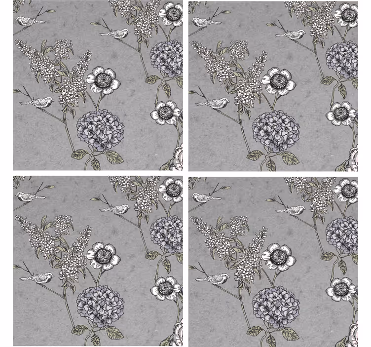 Posavasos fondo texturizado floral - TenVinilo