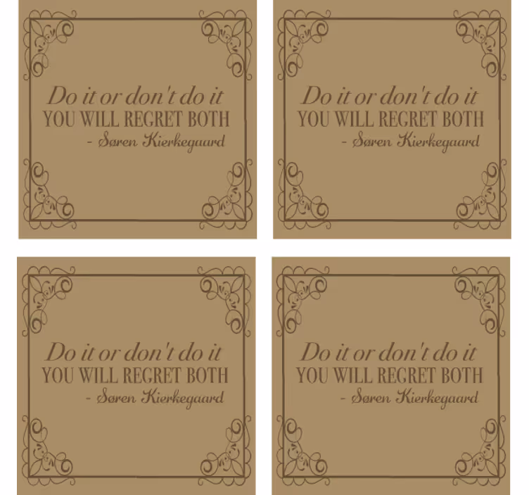 Posavasos con frases elegancia de citas sofisticadas - TenVinilo