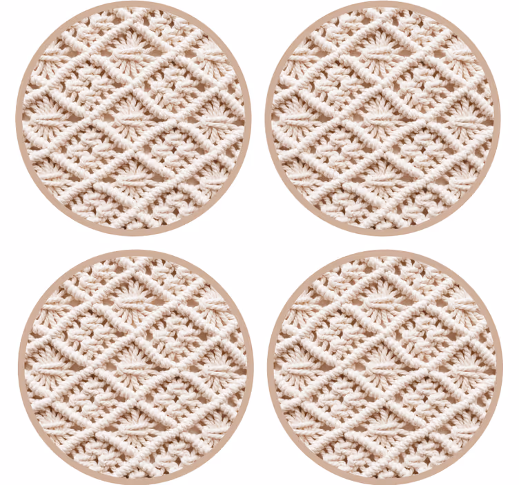 Posavasos patrón de crochet intrincado - TenVinilo