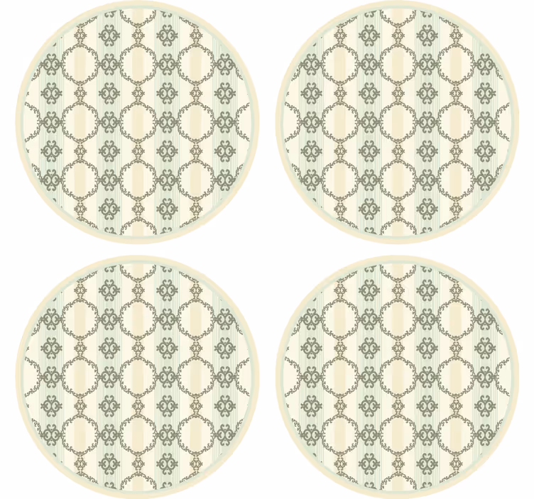 Posavasos vintage Patrón floral despojado francés vintage - TenVinilo