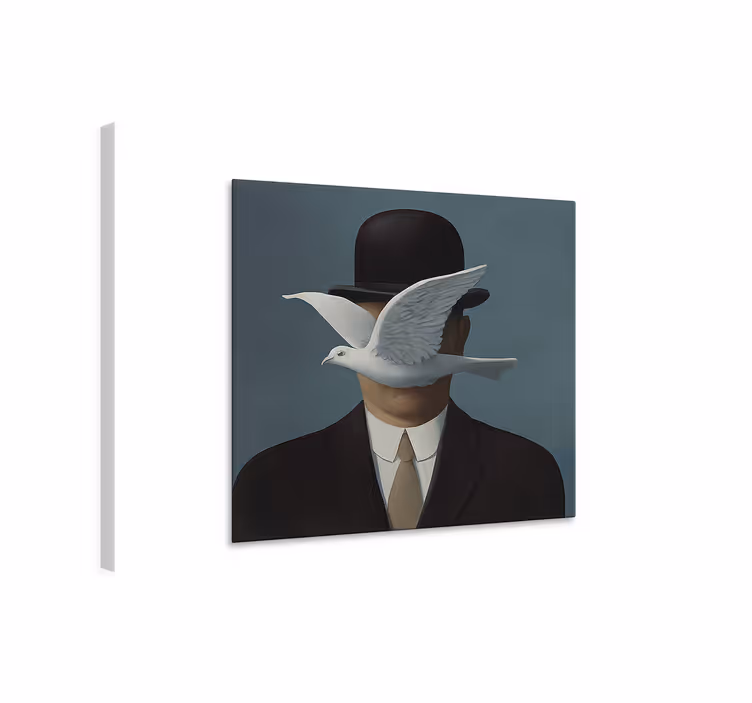Cuadro artístico hombre con sombrero hongo - TenVinilo