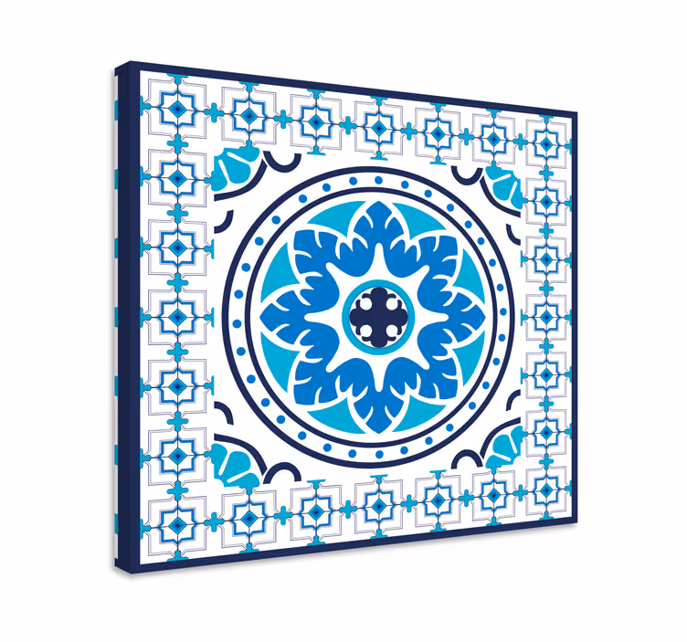 Cuadro azul azulejos azules - TenVinilo