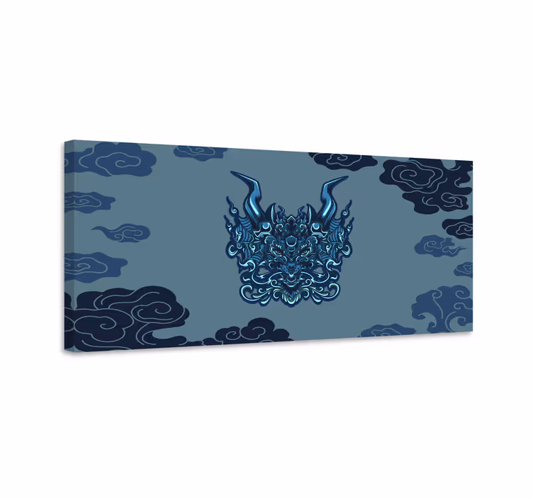 Cuadro azul dragón mítico - TenVinilo