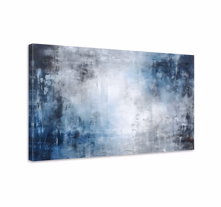 Cuadro azul pintura abstracta - TenVinilo