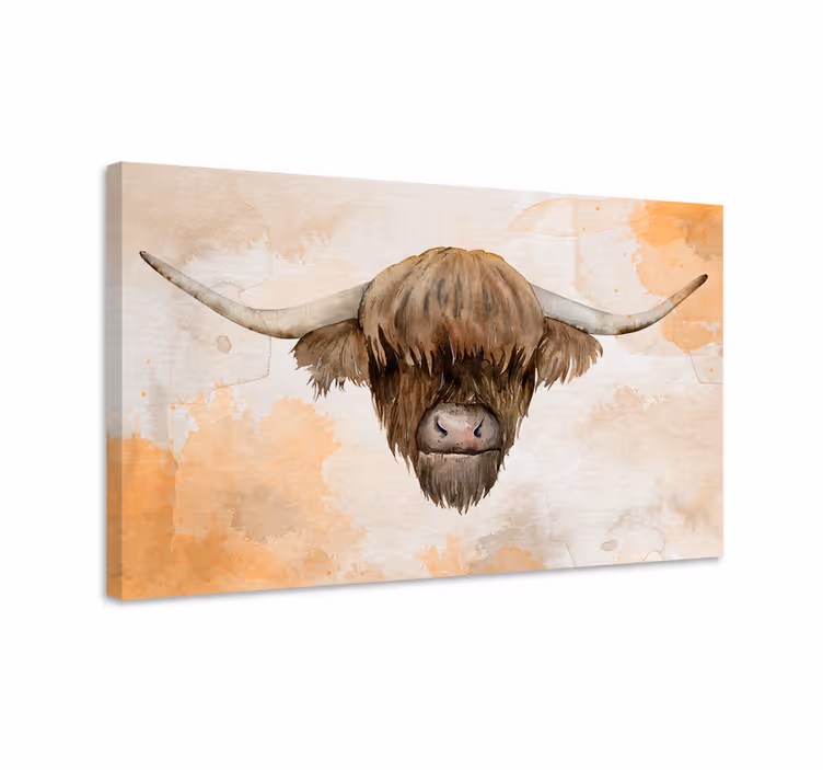 Cuadro animales retrato de ganado de las tierras altas - TenVinilo
