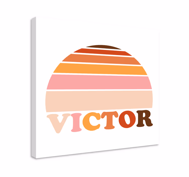 Cuadro retro vintage nombre del atardecer - TenVinilo