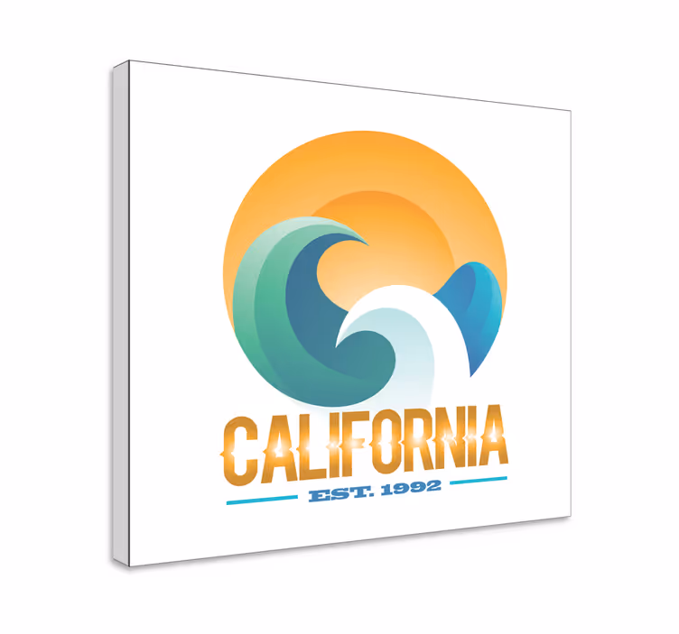 Cuadro de marineros emblema de surf de california - TenVinilo