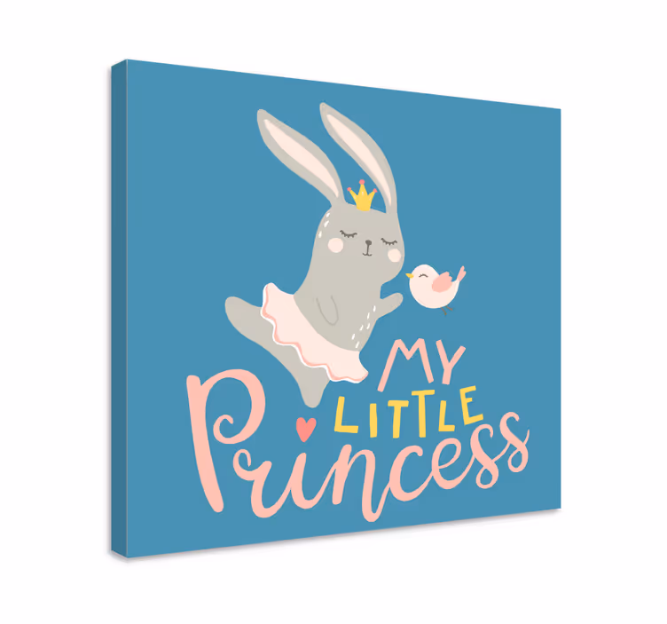 Cuadro ciervos princesa conejita linda - TenVinilo