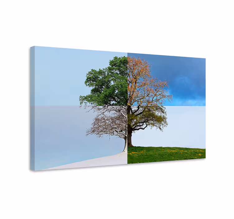 Cuadro imagen árbol cuatro estaciones - TenVinilo