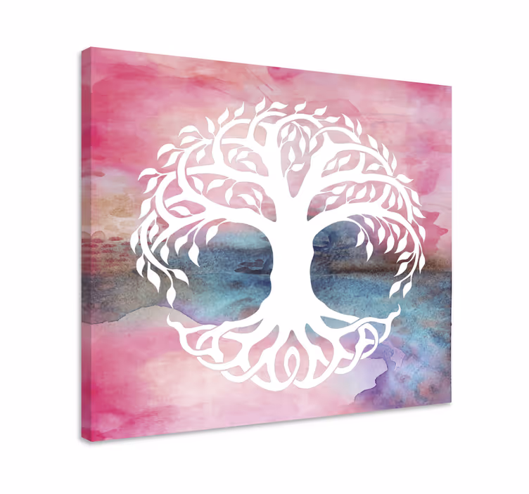 Cuadro árboles Acuarela arbol de la vida - TenVinilo