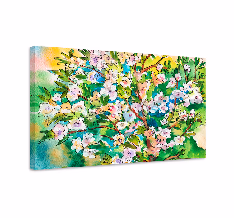 Cuadro de flores exposición floral en floración - TenVinilo