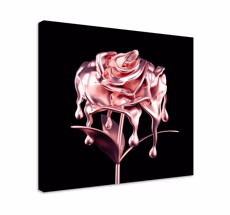 Cuadro de flores rosa pink derretido - TenVinilo