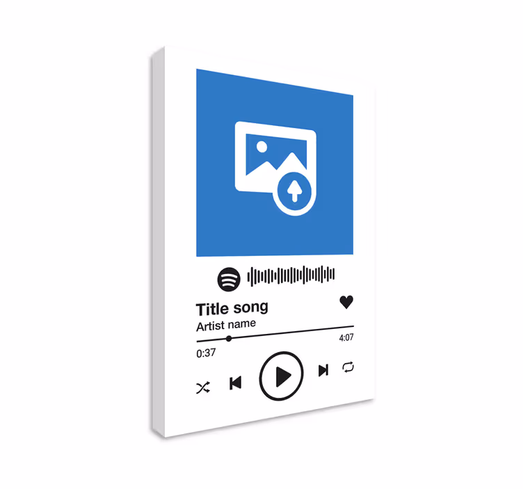 Cuadro con canción Spotify fondo blanco - TenVinilo