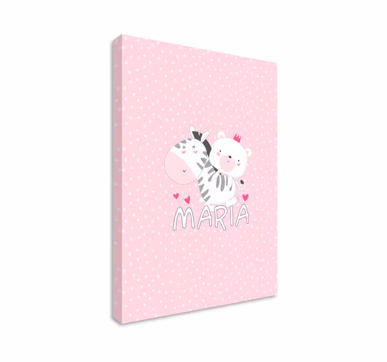 Cuadro para bebés amigos animales adorables - TenVinilo