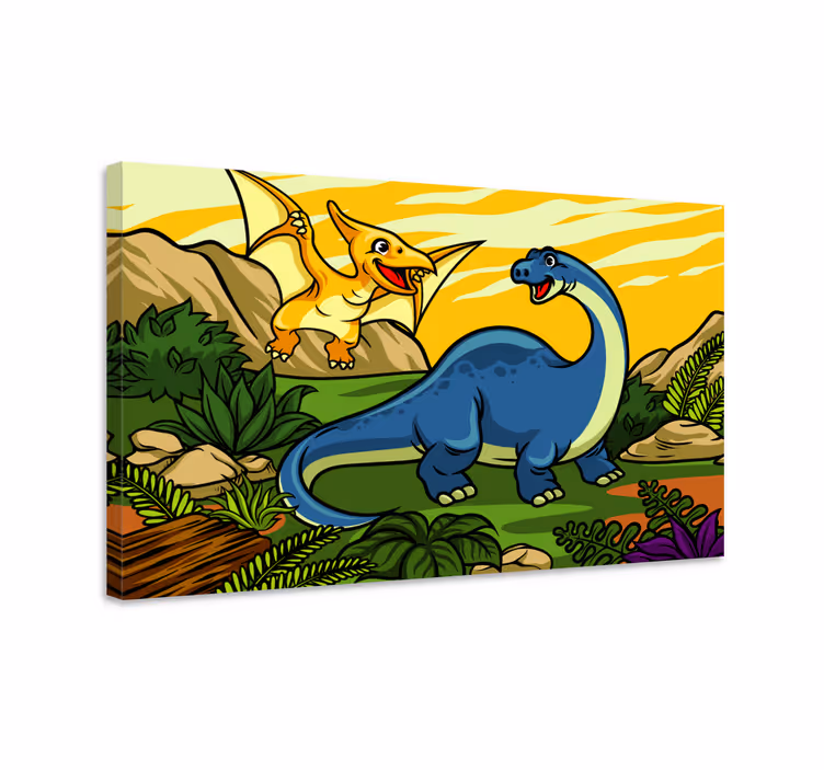 Cuadro dinosaurios felices - TenVinilo