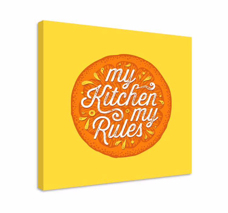 Cuadro frase reglas de la cocina - TenVinilo