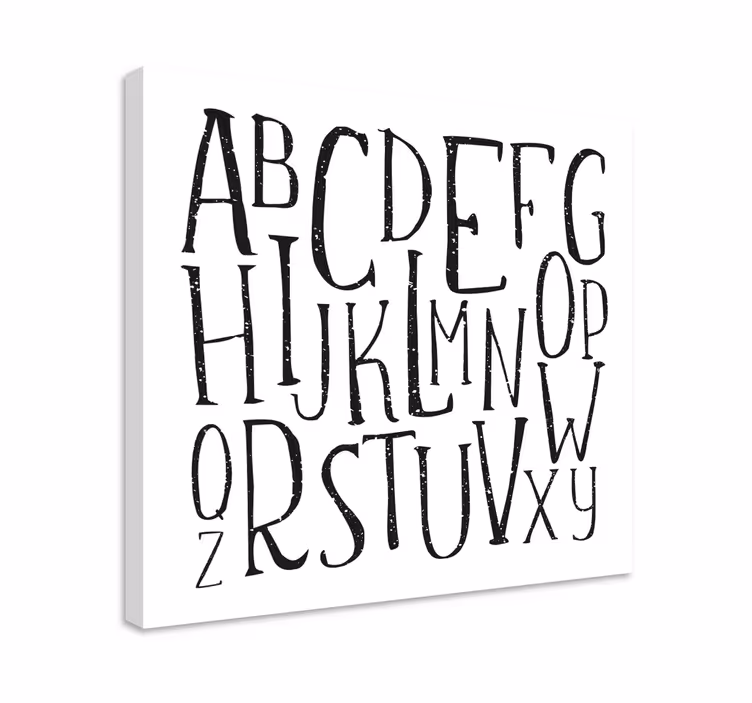 Cuadro abecedario exhibición del alfabeto estilizado - TenVinilo
