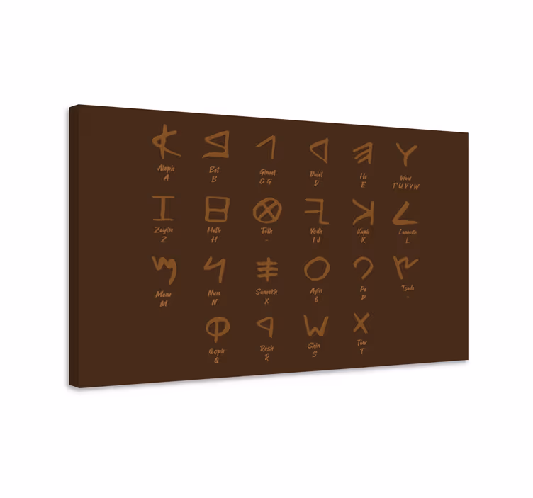 Cuadro abecedario set de letras simbólicas - TenVinilo