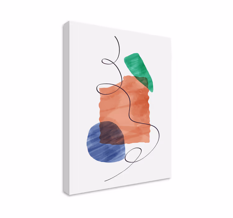 Cuadro moderno arreglo de formas abstractas - TenVinilo