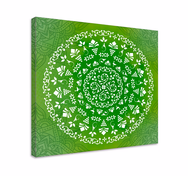 Cuadro zen mandala botánico detallado - TenVinilo
