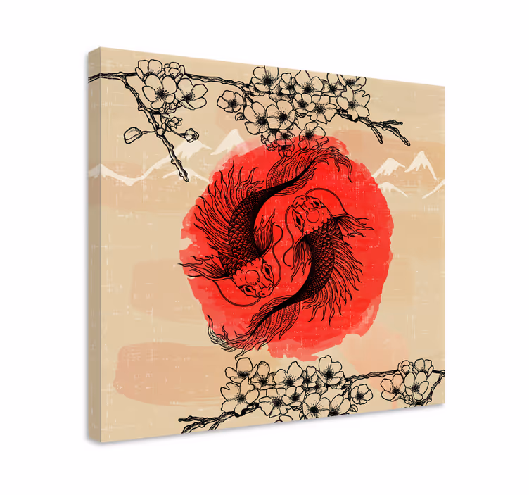 Cuadro peces Peces ying yang - TenVinilo