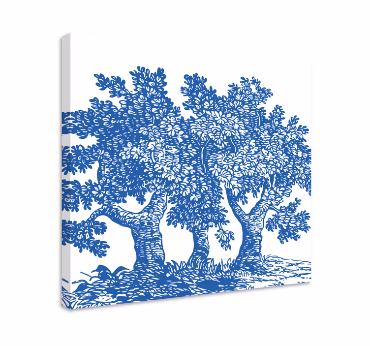 Cuadro de árboles tres árboles frondosos - TenVinilo