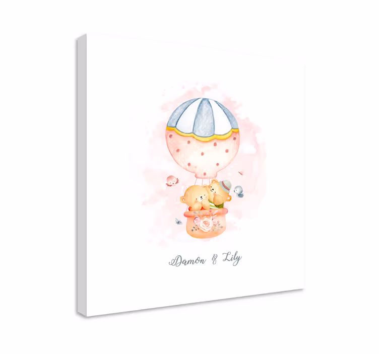 Cuadro para bebés globos y ositos - TenVinilo