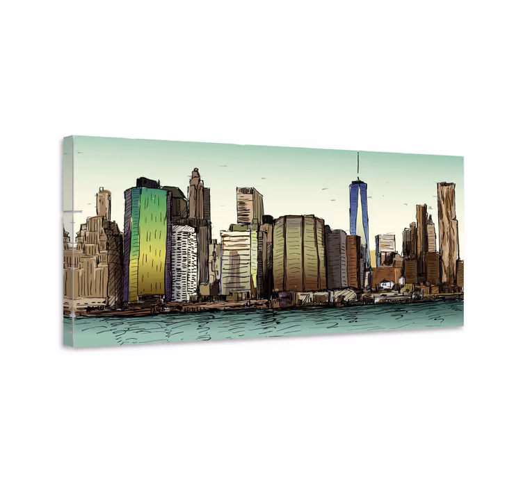 Cuadro moderno Nueva york artística - TenVinilo