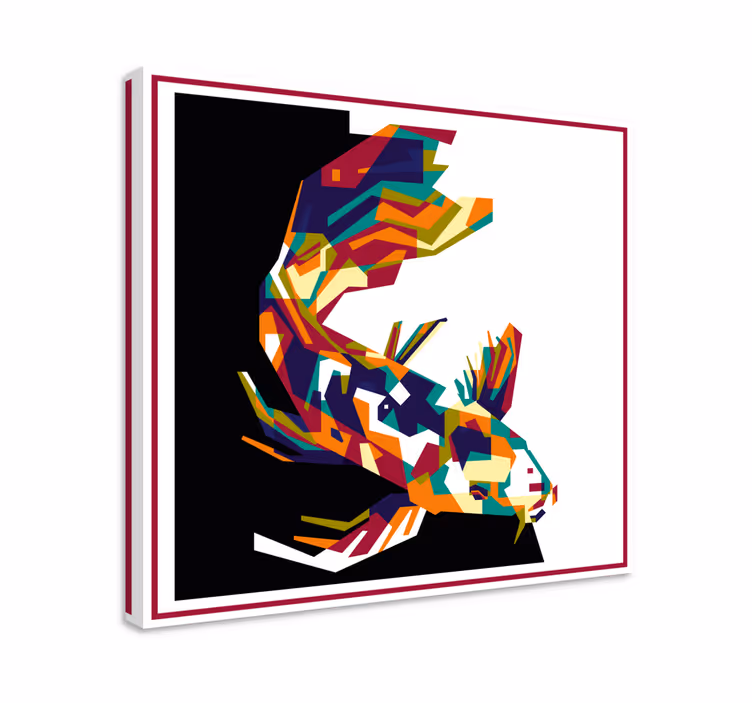 Cuadro peces Pez moderno multicolor - TenVinilo