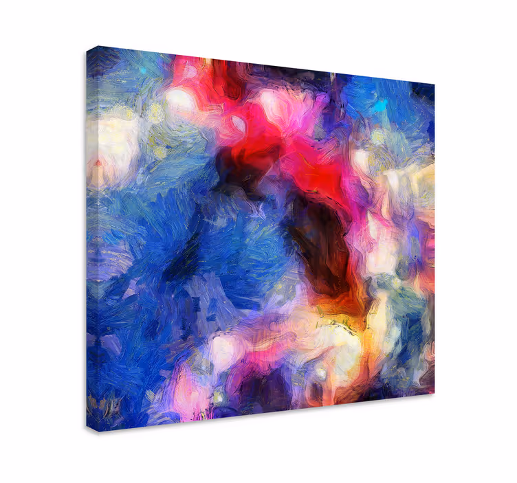 Cuadro en arte Pintura de colores abstractos - TenVinilo