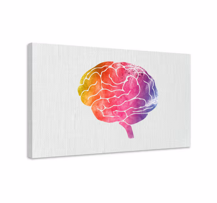 Cuadro frase arte cerebral colorido - TenVinilo