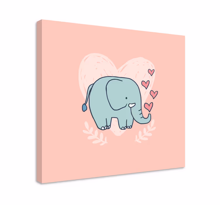 Cuadro de elefantes amor de elefante lindo - TenVinilo