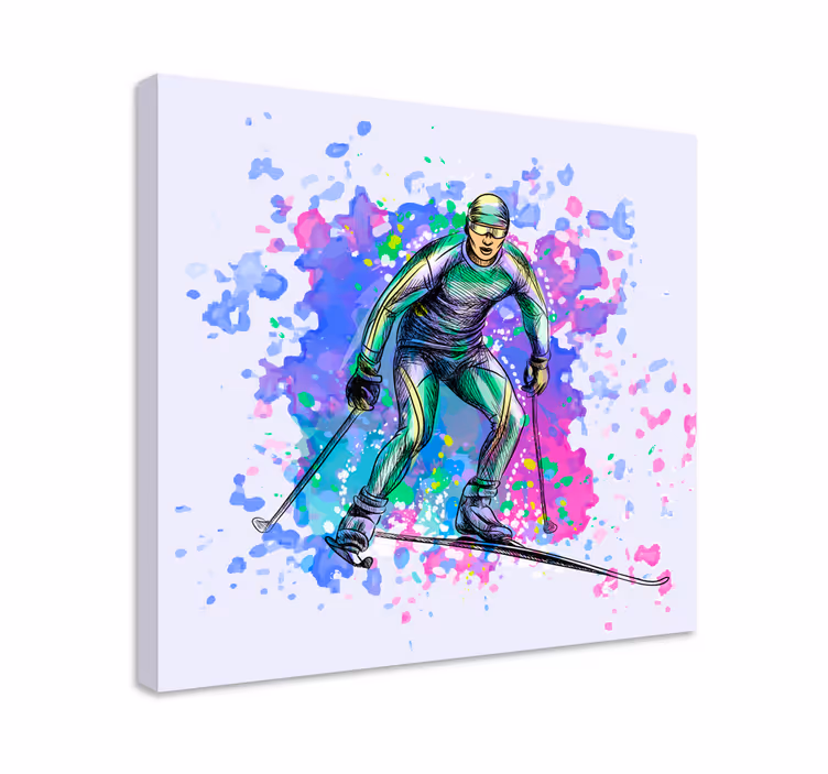 Cuadro en arte Esquí genial - TenVinilo