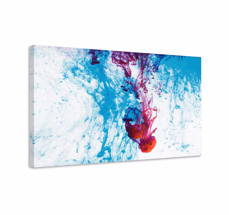 Cuadro moderno Efecto de agua morada y azul - TenVinilo