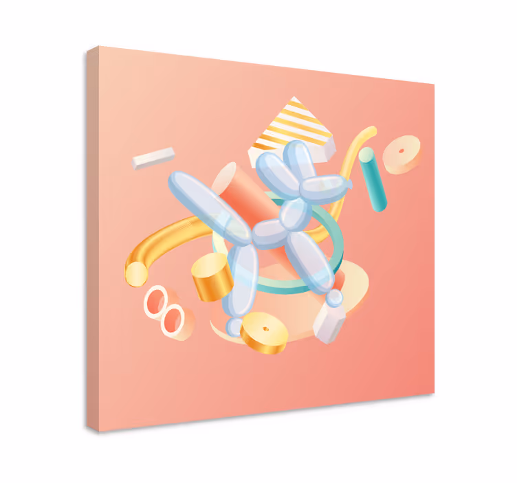 Cuadro bodegones formas de animales de globos - TenVinilo