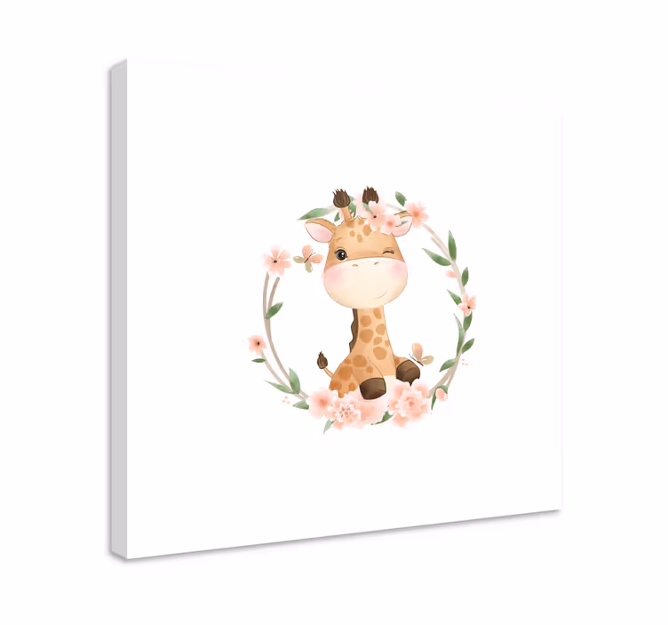 Cuadro animales diseño de jirafa adorable - TenVinilo