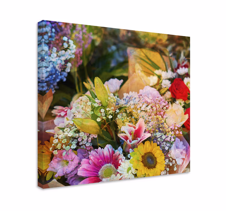 Cuadro de flores Jardín colorido - TenVinilo