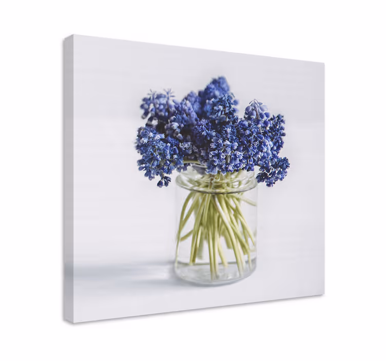 Cuadro de flores ramo de flores azules - TenVinilo