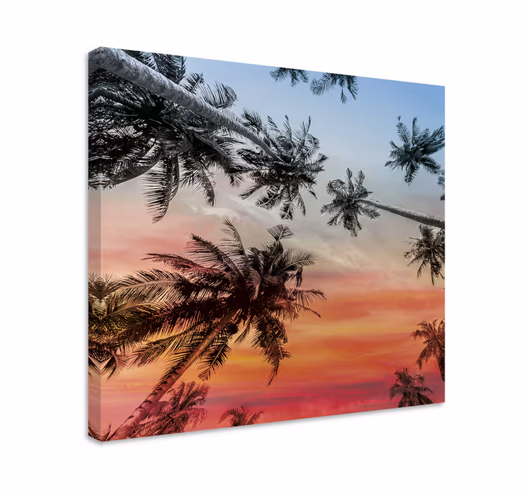 Cuadro paisajes silueta de palmeras - TenVinilo