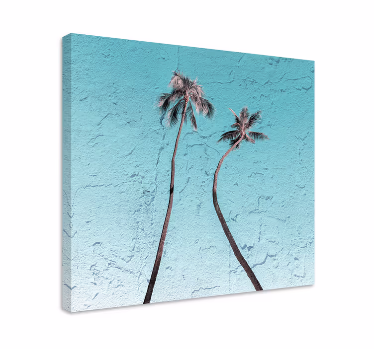 Cuadro de flores palmas elegantes - TenVinilo