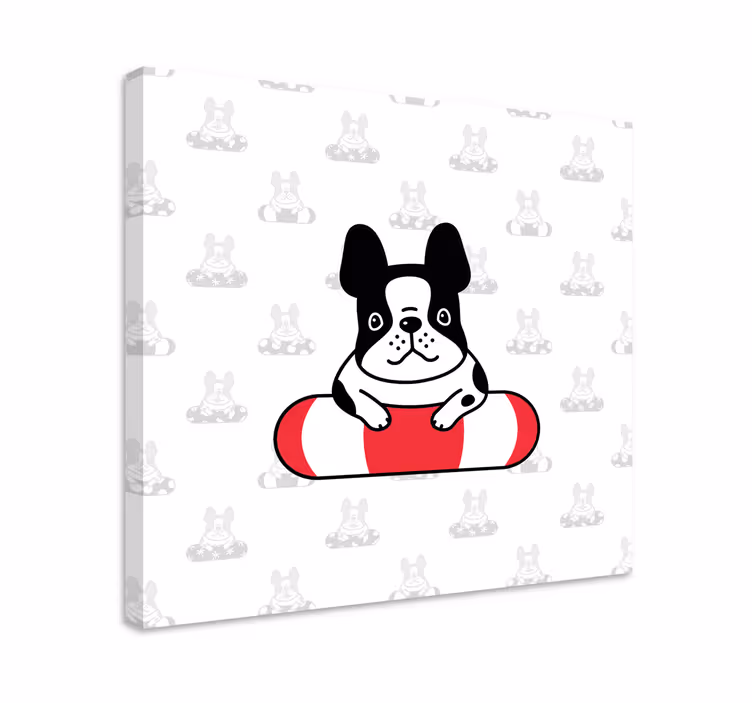 Cuadro de perro bulldog francés adorable - TenVinilo