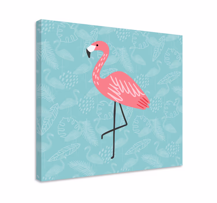 Cuadro animales flamenco de pie con elegancia - TenVinilo