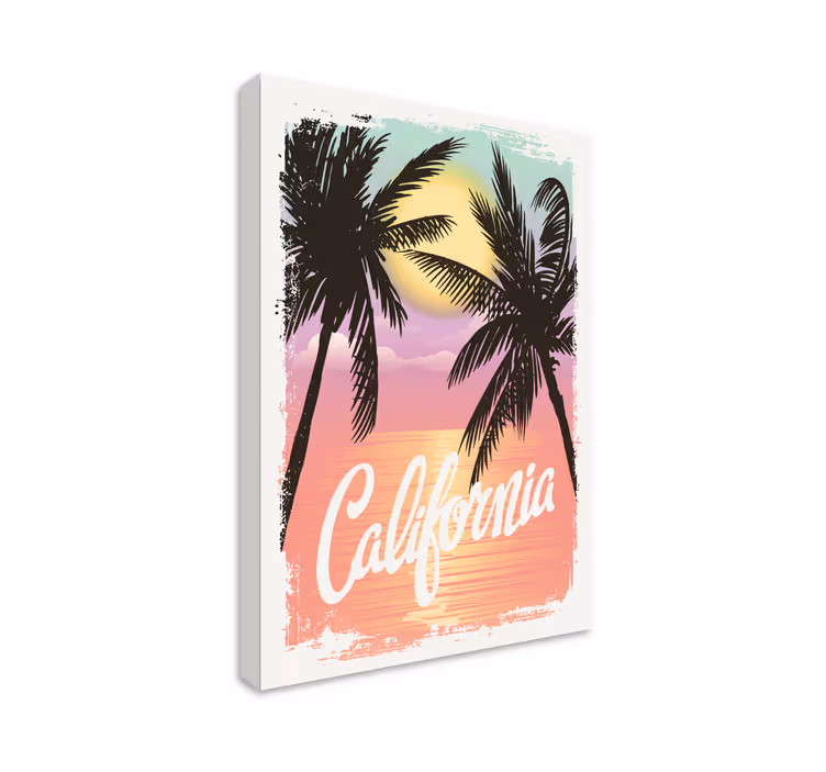 Cuadro ciudades atardeceres de california - TenVinilo