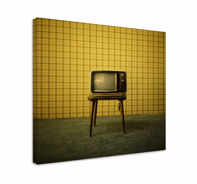 Cuadro retro vintage soporte de televisor retro - TenVinilo