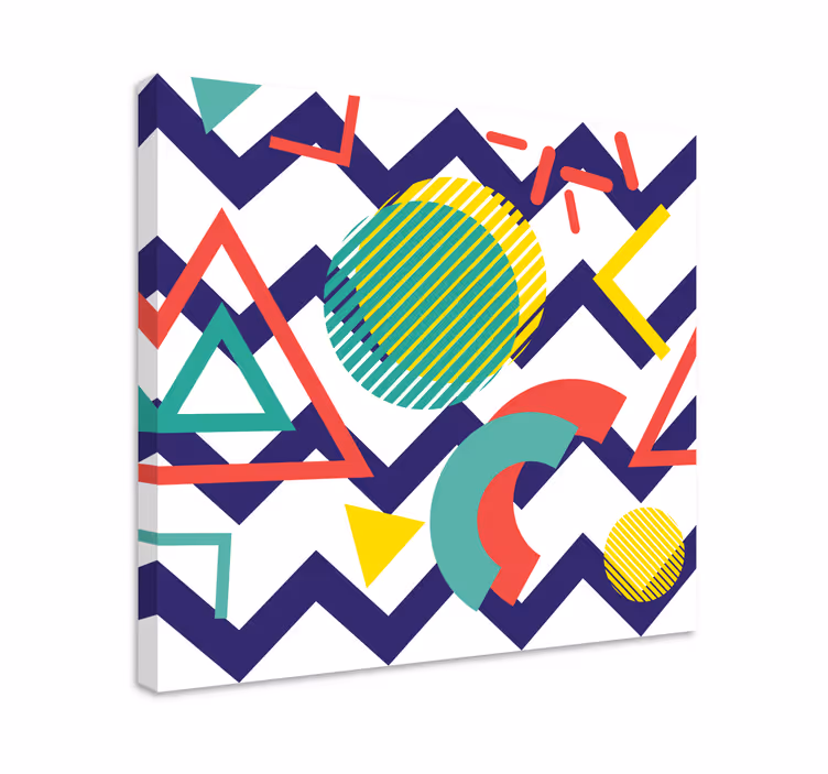 Cuadro figuras geométricas formas geométricas dinámicas - TenVinilo