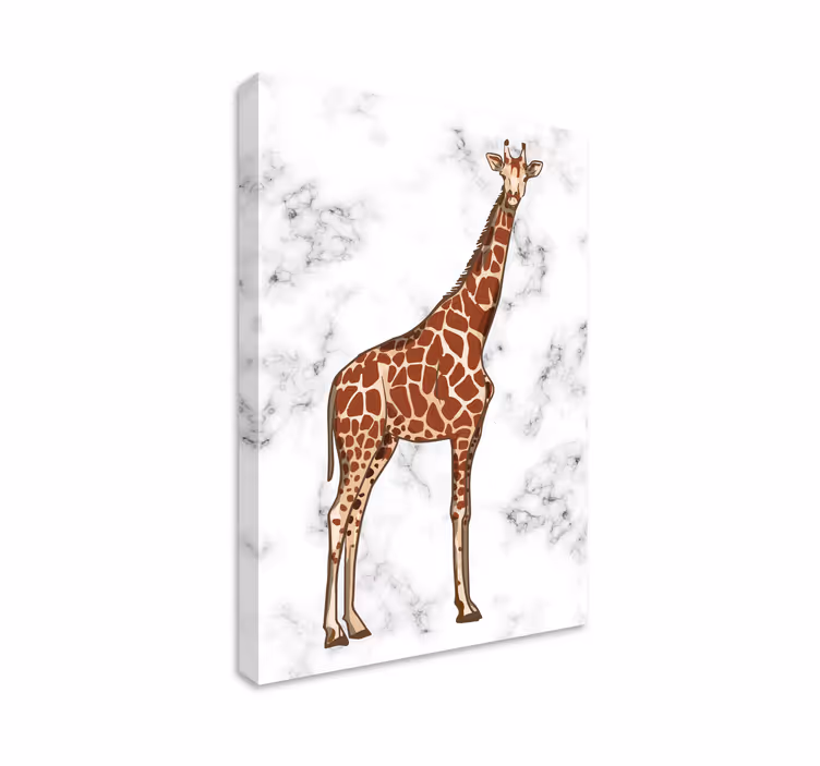Cuadro animales jirafa de pie alto - TenVinilo