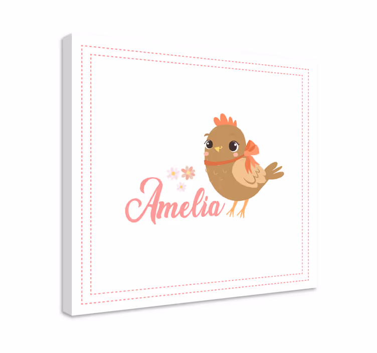 Cuadro animales personaje de pájaro lindos - TenVinilo
