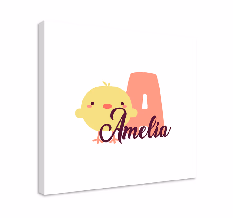 Cuadro para bebés diseño de pollito tierno - TenVinilo