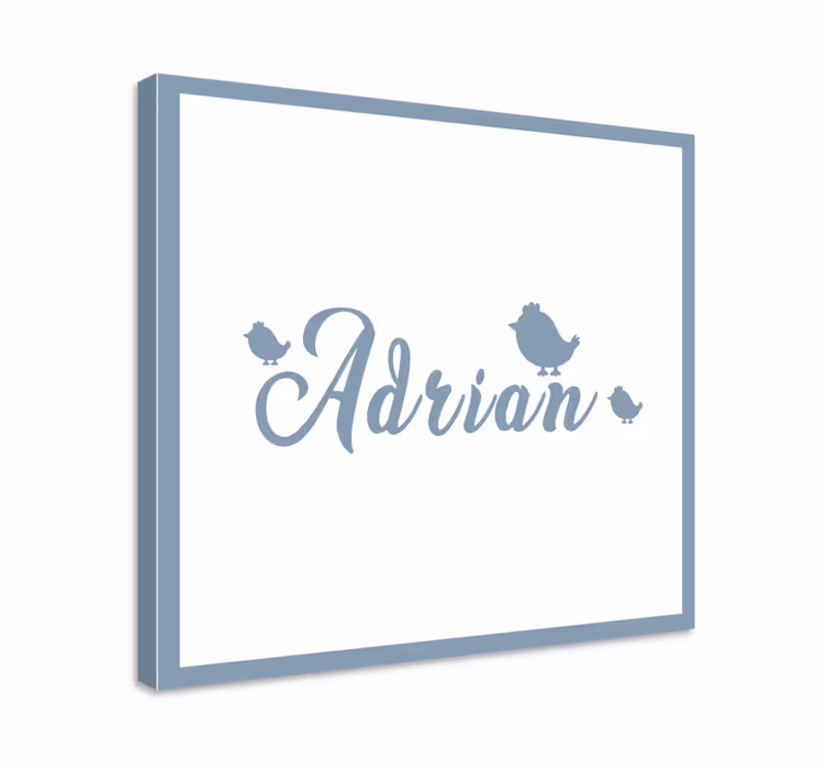 Cuadro abecedario obra personalizada con nombre - TenVinilo