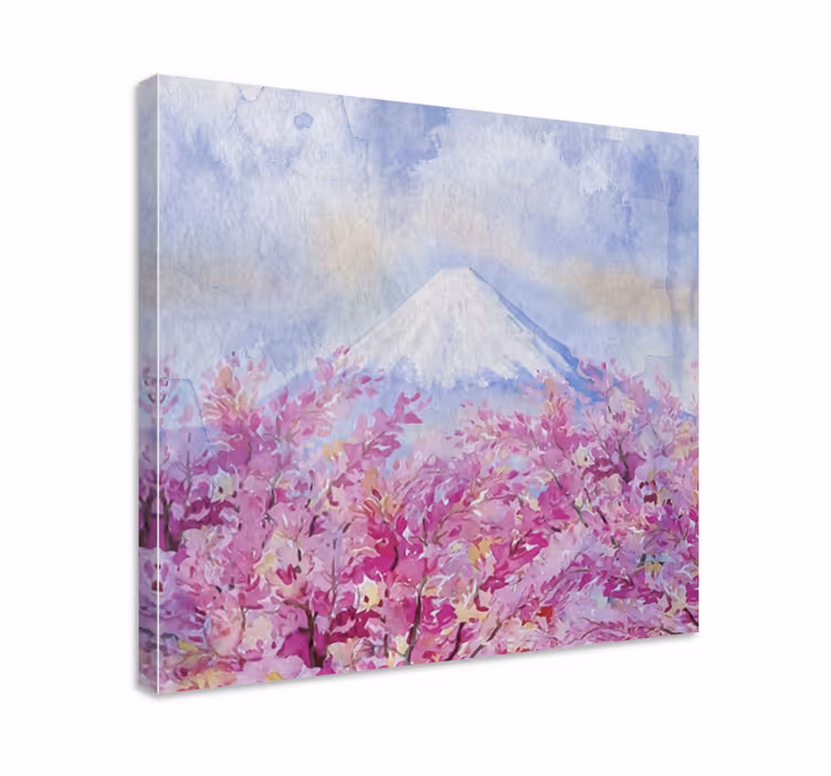 Cuadro de flores Paisaje de flor de cerezo - TenVinilo
